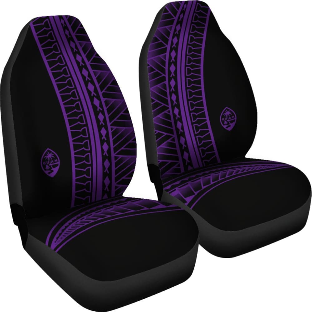 Guam Seal Purple Tribal Car Seat Covers 093223 - YourCarButBetter