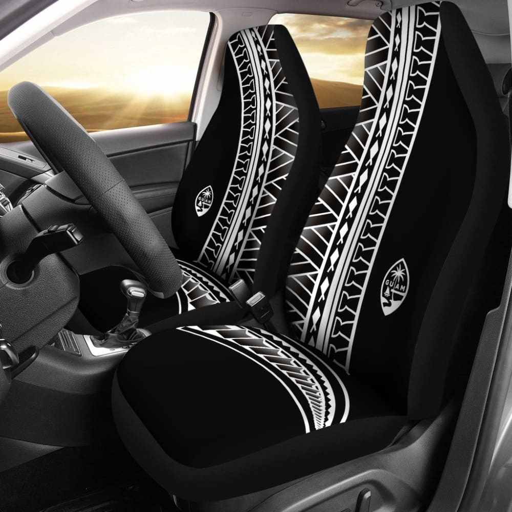 Guam Seal White Tribal Car Seat Covers 093223 - YourCarButBetter