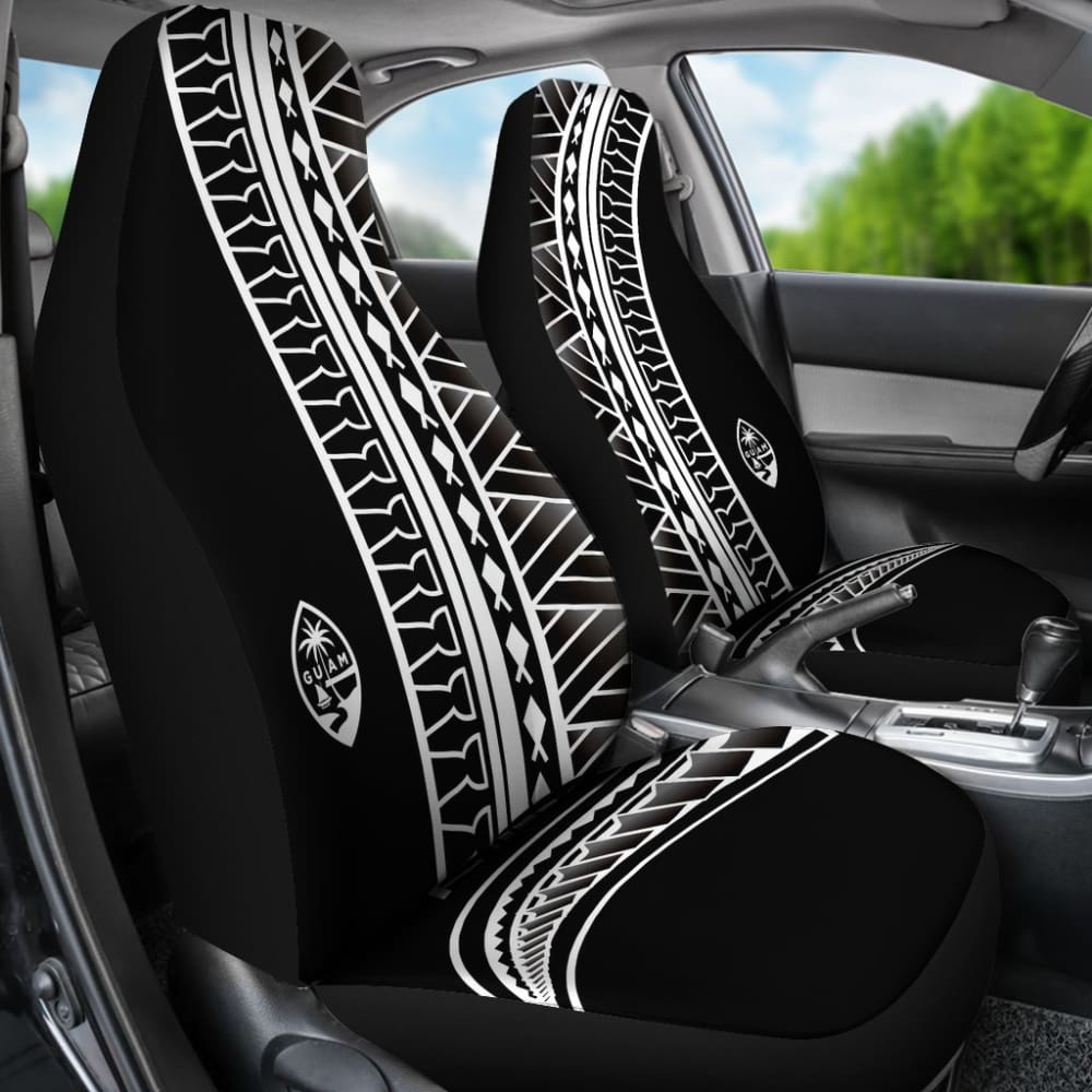 Guam Seal White Tribal Car Seat Covers 093223 - YourCarButBetter