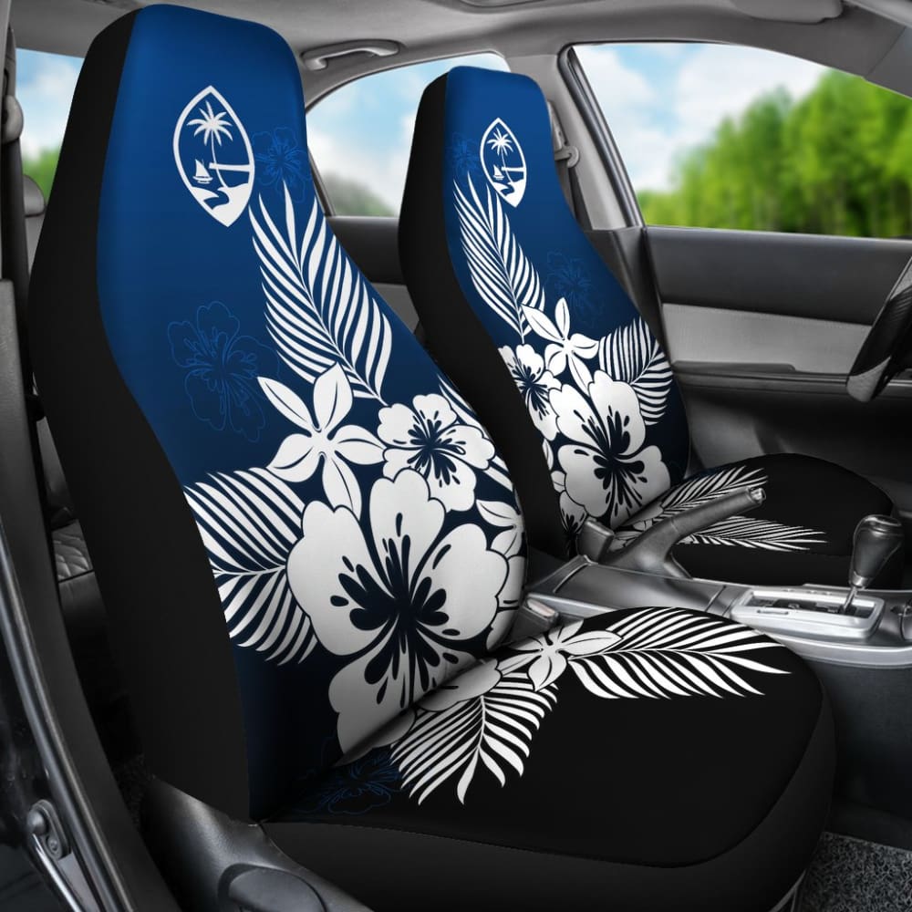 Guam Tropical Hibiscus Blue Car Seat Covers 093223 - YourCarButBetter