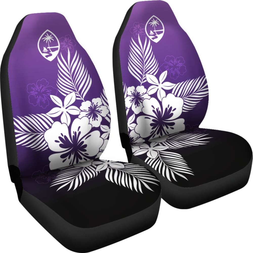 Guam Tropical Hibiscus Purple Car Seat Covers 093223 - YourCarButBetter
