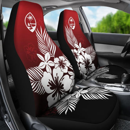 Guam Tropical Hibiscus Red Car Seat Covers 093223 - YourCarButBetter