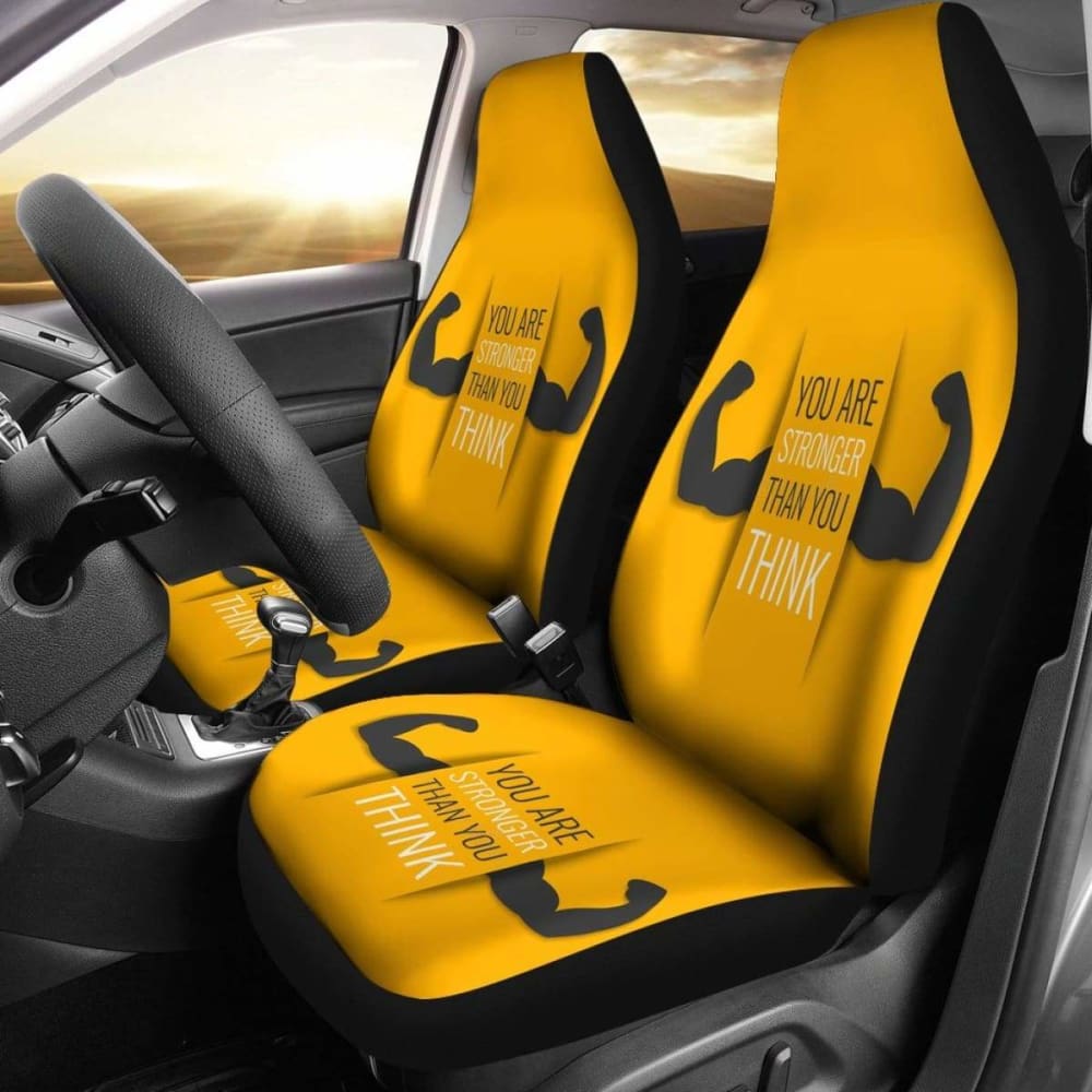 Gym Car Seat Covers - Gym Slogan - 04 192609 - YourCarButBetter
