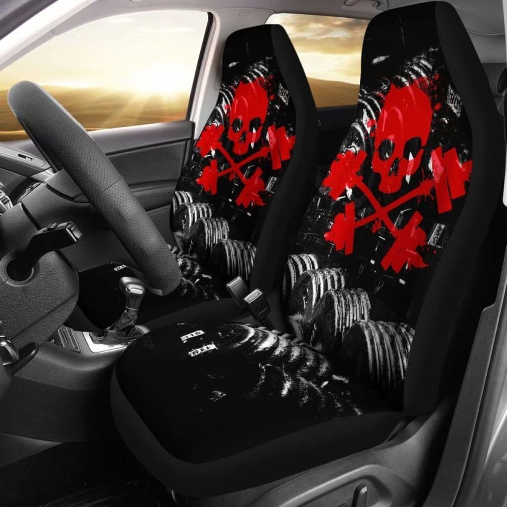 Gym Skull Car Seat Covers 192609 - YourCarButBetter
