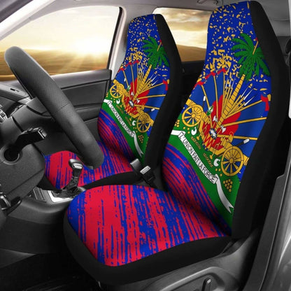 Haiti Car Seat Cover Flag Version 7 153908 - YourCarButBetter