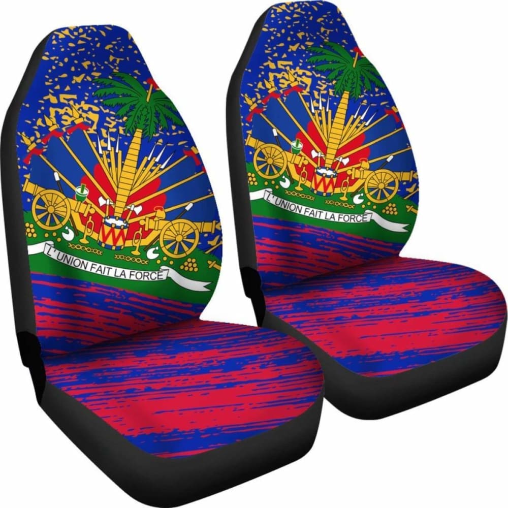 Haiti Car Seat Cover Flag Version 7 153908 - YourCarButBetter