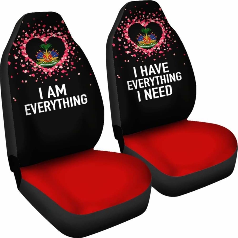 Haiti Car Seat Covers Couple Valentine Everthing I Need (Set Of Two) 153908 - YourCarButBetter