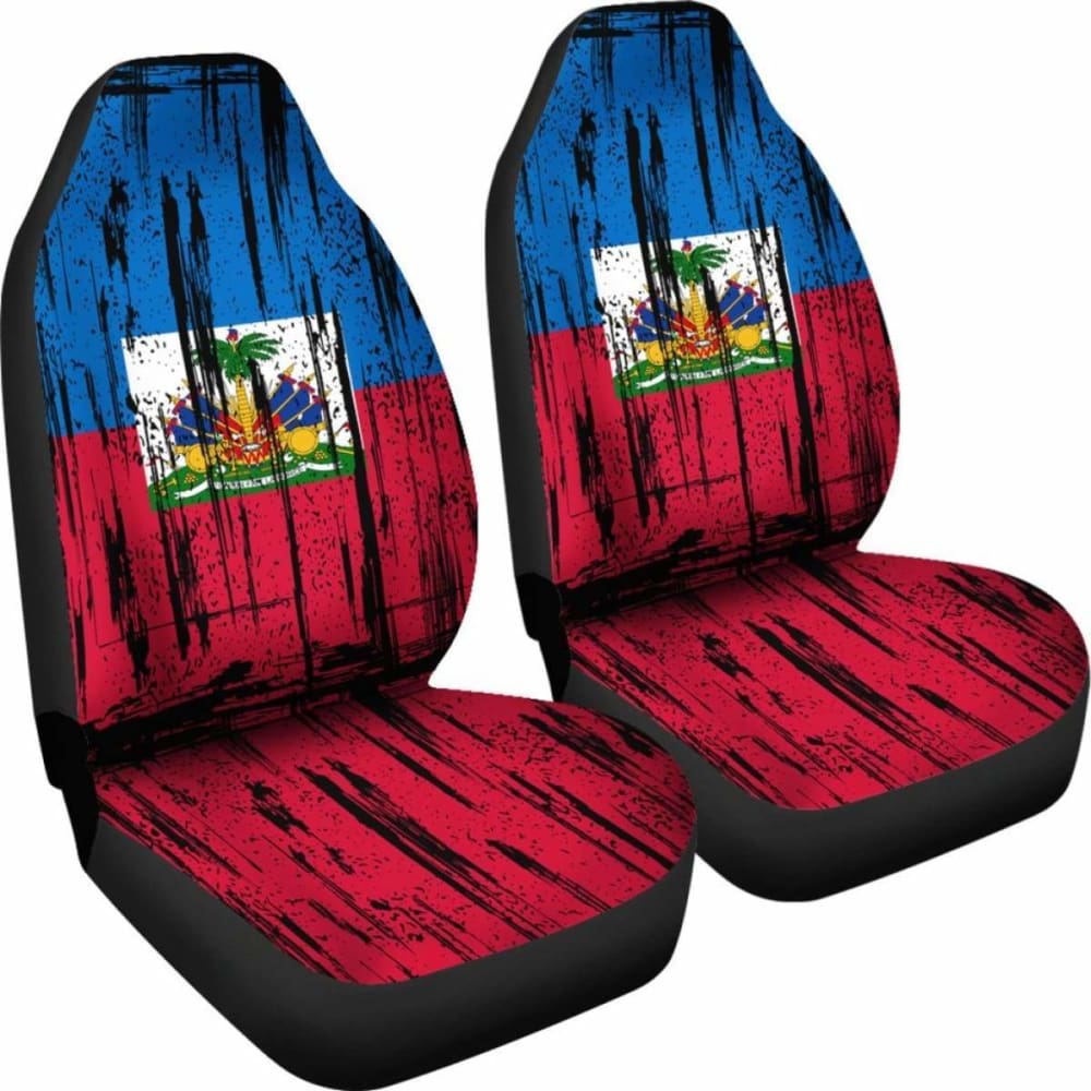 Haiti Grunge Flag Car Seat Cover 1 232125 - YourCarButBetter