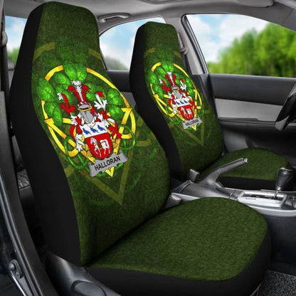 Halloran Or O’Halloran Ireland Car Seat Cover Celtic Shamrock (Set Of Two) 154230 - YourCarButBetter