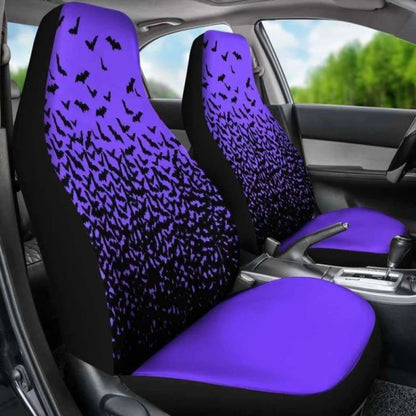 Halloween Bats Purple Car Seat Covers 102802 - YourCarButBetter