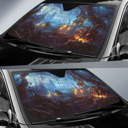 Halloween Cool Art Sun Shade Amazing Best Gift Ideas 085424 - YourCarButBetter