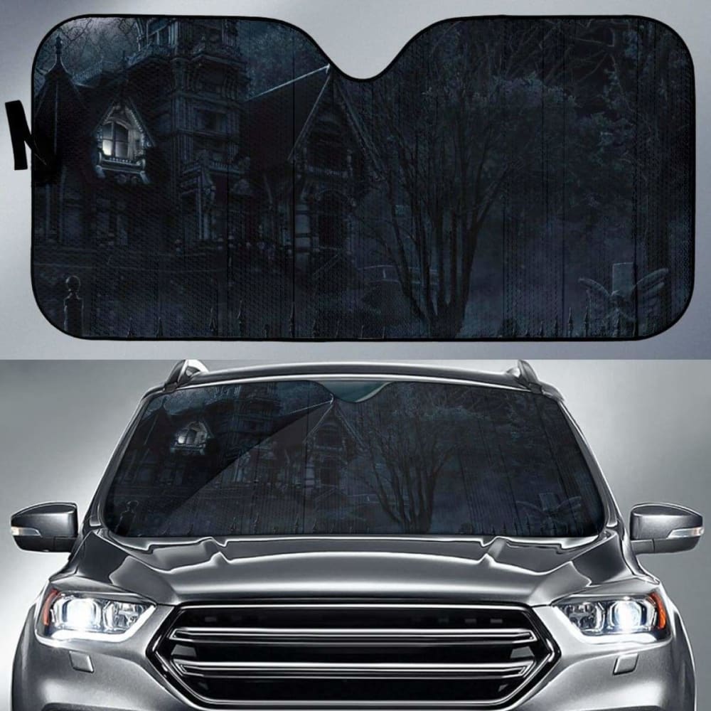 Halloween Dark House Sun Shade Amazing Best Gift Ideas 085424 - YourCarButBetter