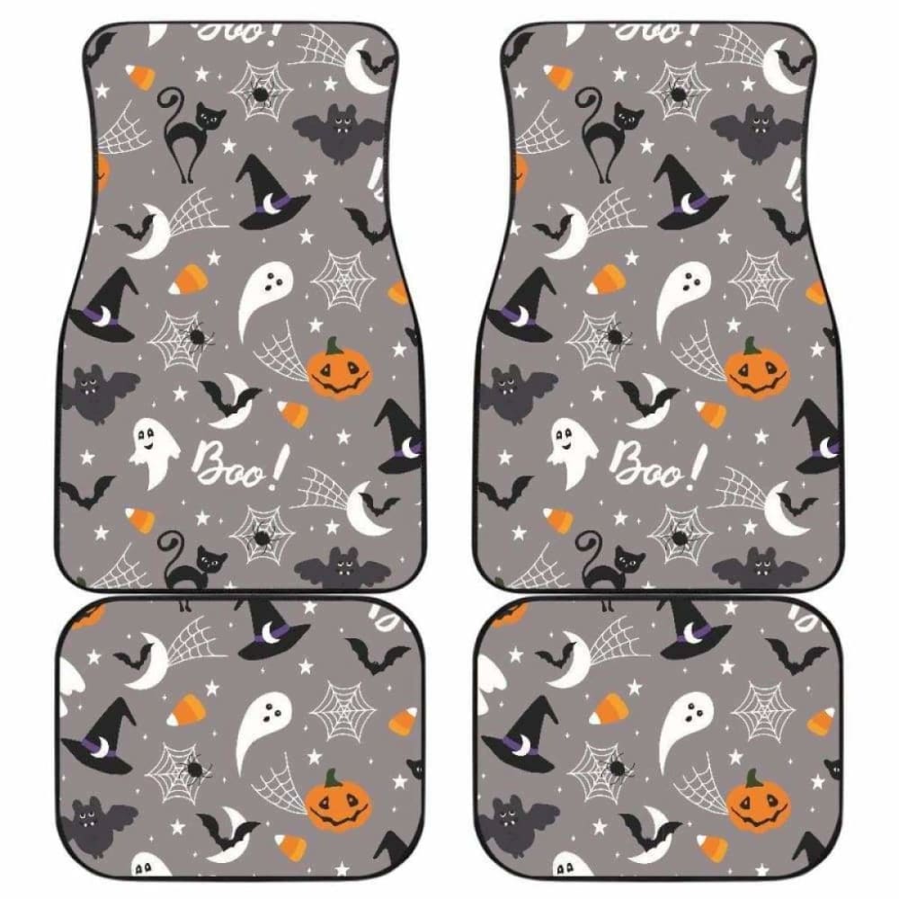 Halloween Design Pattern Front And Back Car Mats 102802 - YourCarButBetter