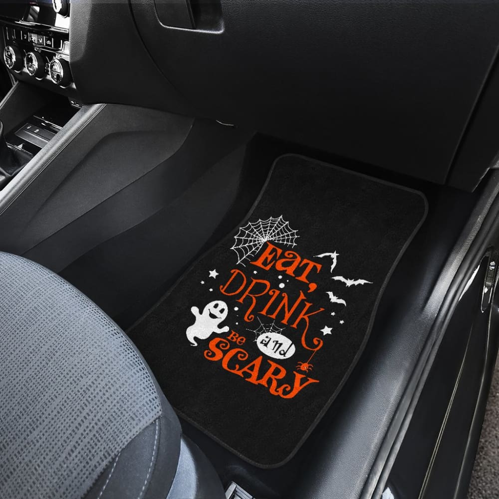 Halloween Eat Drink and Be Scary Car Floor Mats 211501 - YourCarButBetter