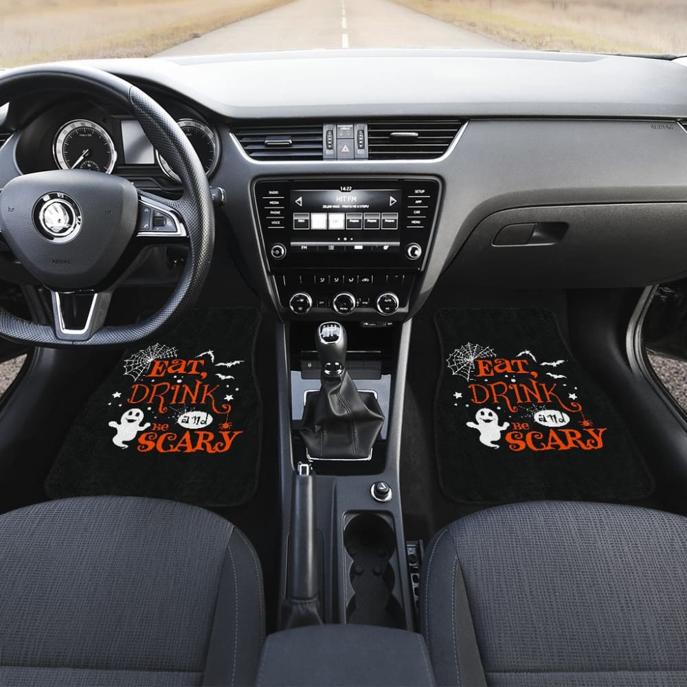 Halloween Eat Drink and Be Scary Car Floor Mats 211501 - YourCarButBetter