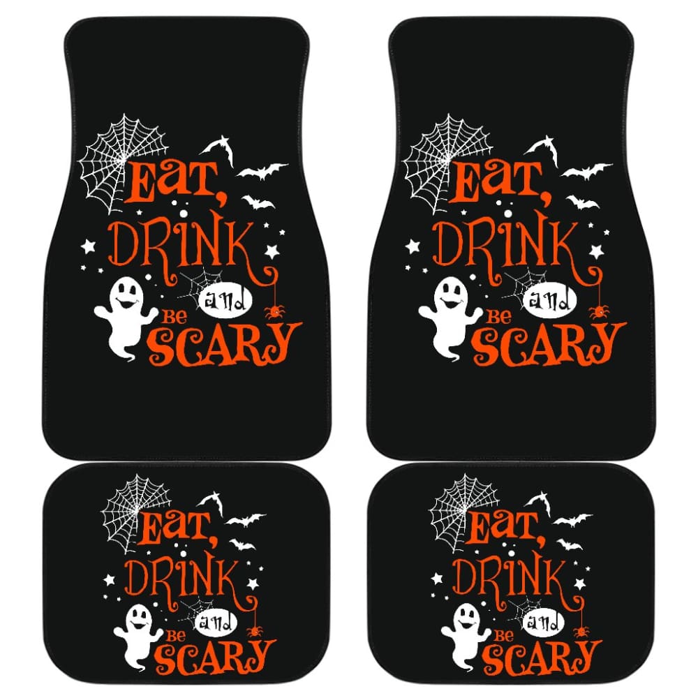 Halloween Eat Drink and Be Scary Car Floor Mats 211501 - YourCarButBetter