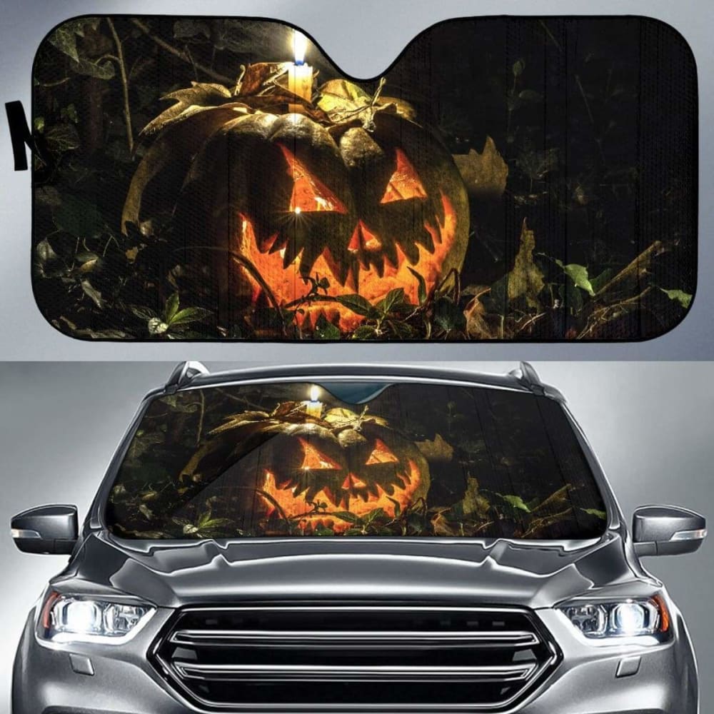 Halloween Haunted Pumpkin Sun Shade Amazing Best Gift Ideas 085424 - YourCarButBetter