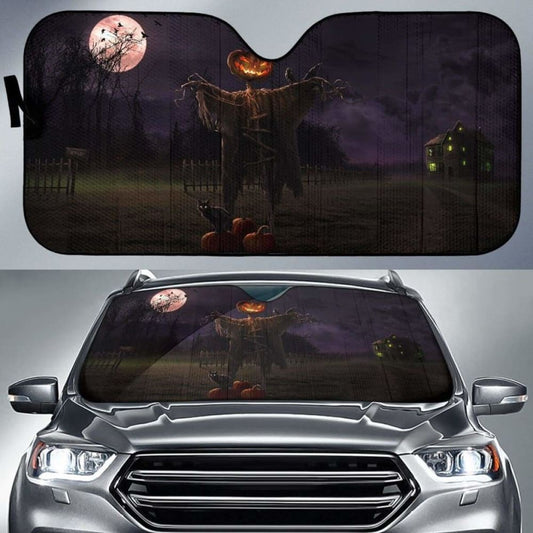 Halloween Haunted Strawman Sun Shade Amazing Best Gift Ideas 085424 - YourCarButBetter