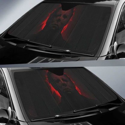 Halloween Michael Myers Sunshade Amazing Best Gift Ideas 085424 - YourCarButBetter
