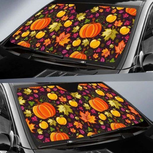 Halloween Pumpkin Auto Sun Shades 085424 - YourCarButBetter