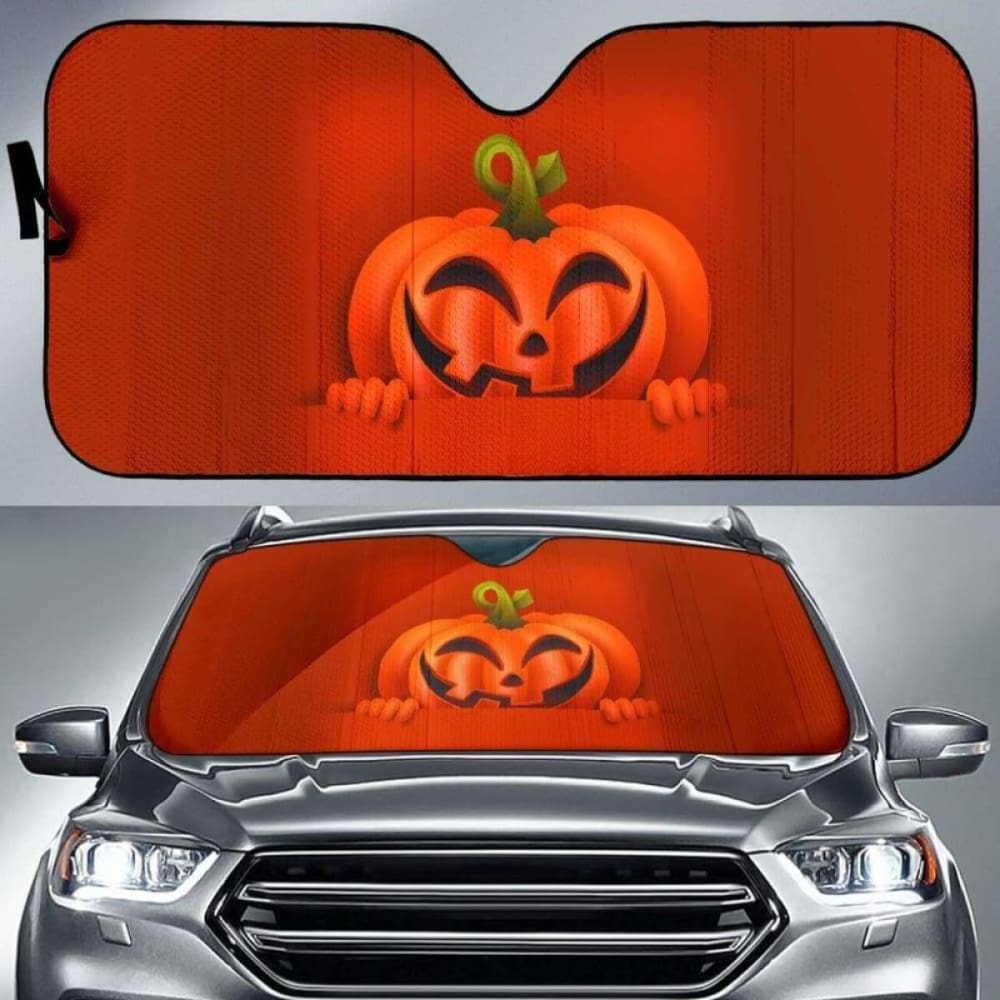 Halloween Pumpkin Auto Sun Shades 085424 - YourCarButBetter