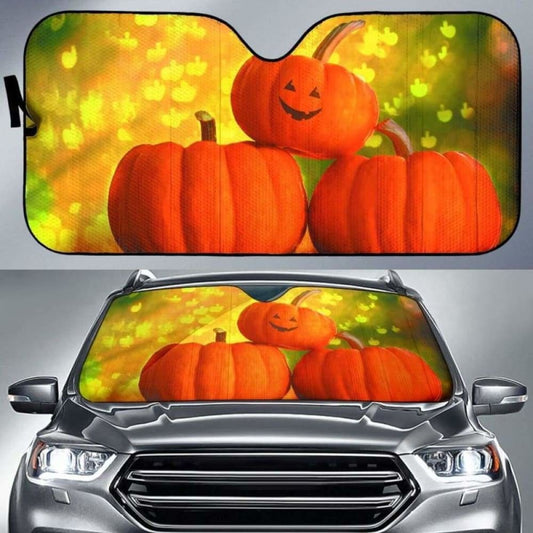 Halloween Pumpkin Car Sun Shade 085424 - YourCarButBetter