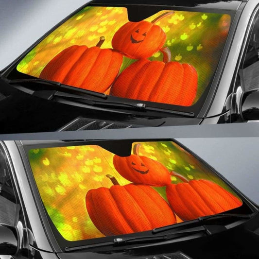 Halloween Pumpkin Car Sun Shade 085424 - YourCarButBetter