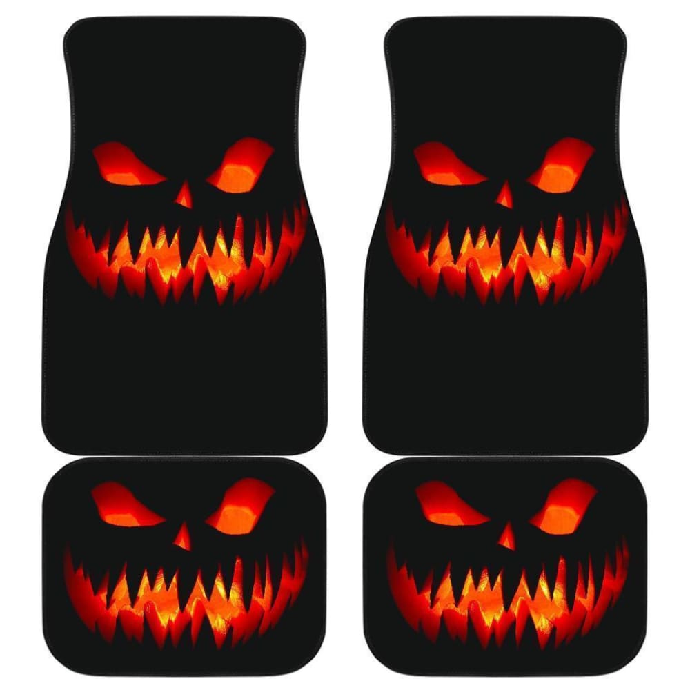 Halloween Pumpkin Evil Car Floor Mats 101819 - YourCarButBetter