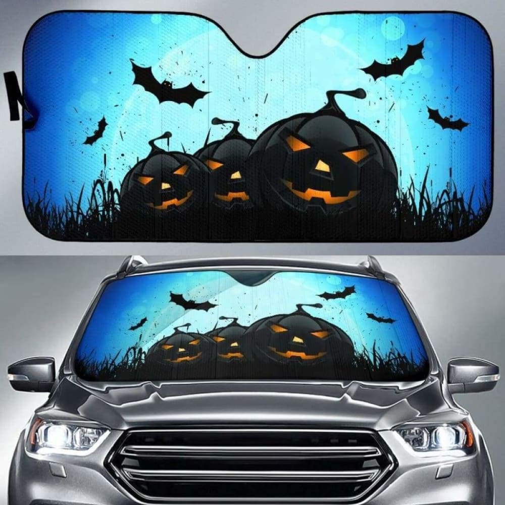 Halloween Pumpkin Sun Shades 085424 - YourCarButBetter