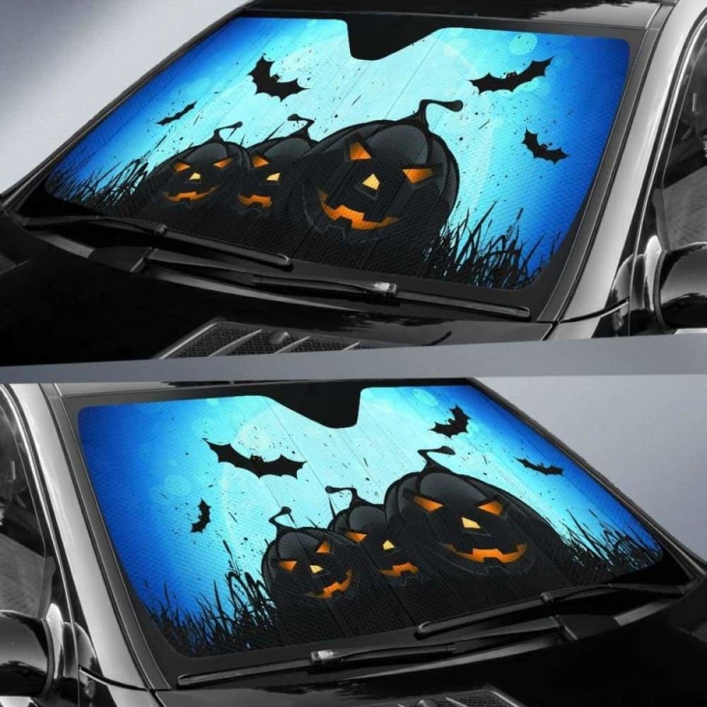 Halloween Pumpkin Sun Shades 085424 - YourCarButBetter