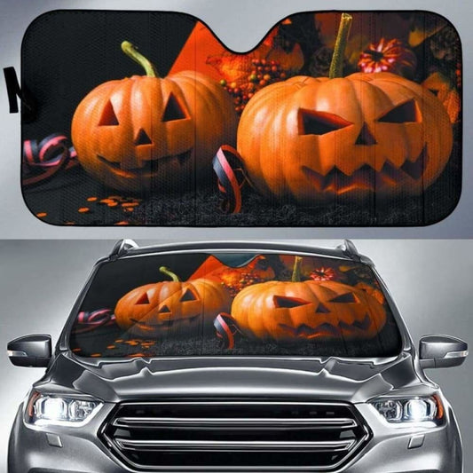 Halloween Pumpkins Auto Sun Shades 085424 - YourCarButBetter