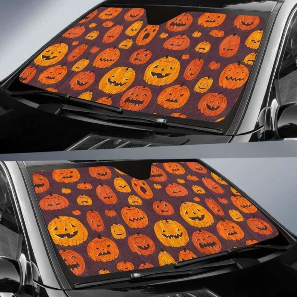 Halloween Pumpkins Car Auto Sun Shades 085424 - YourCarButBetter