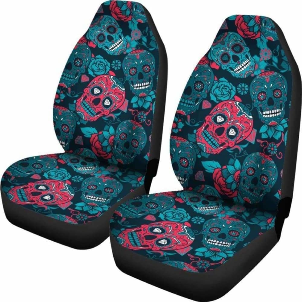 Halloween Sugar Skull Car Seat Covers 101207