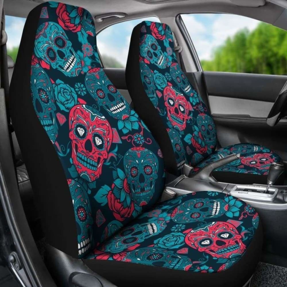 Halloween Sugar Skull Car Seat Covers 101207
