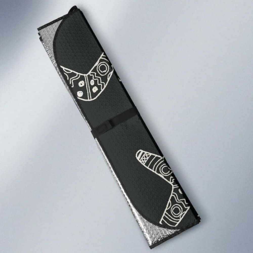 Hand Drawn Boomerang Australian Aboriginal Ornament Car Auto Sun Shades 094201 - YourCarButBetter