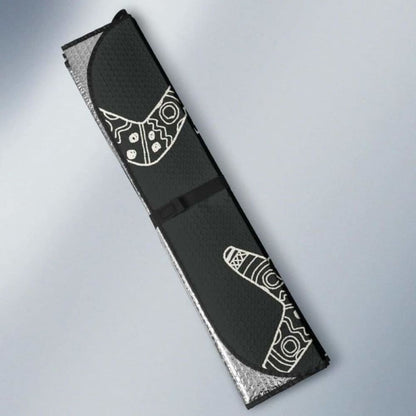Hand Drawn Boomerang Australian Aboriginal Ornament Car Auto Sun Shades 094201 - YourCarButBetter