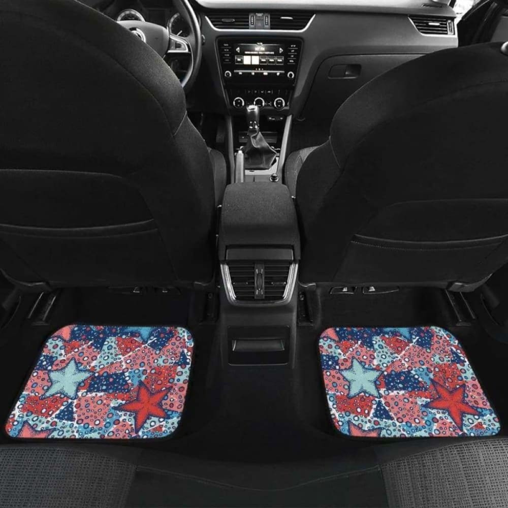 Hand Drawn Colorful Starfish Front And Back Car Mats 174914 - YourCarButBetter