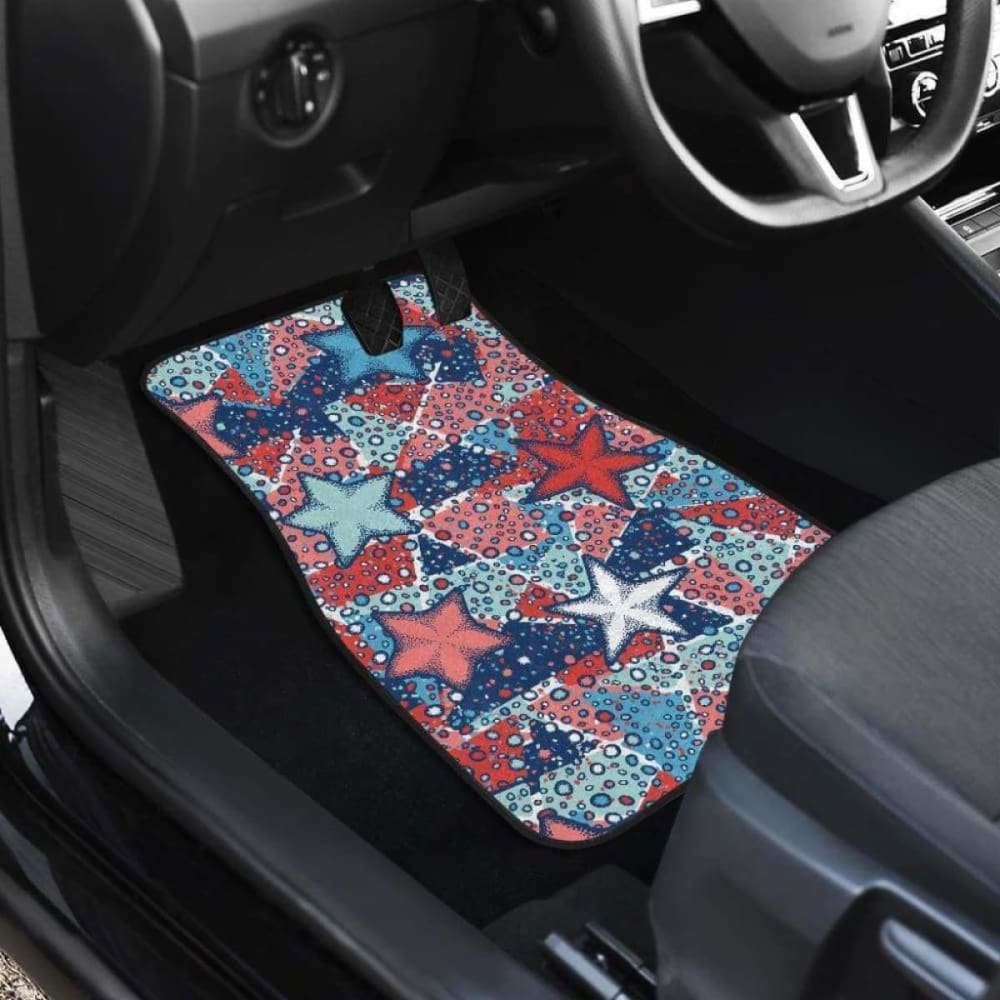 Hand Drawn Colorful Starfish Front And Back Car Mats 174914 - YourCarButBetter