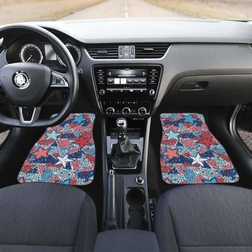 Hand Drawn Colorful Starfish Front And Back Car Mats 174914 - YourCarButBetter