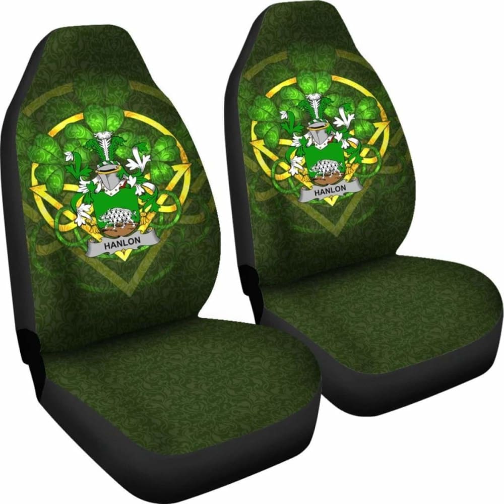 Hanlon Or O’Hanlon Ireland Car Seat Cover Celtic Shamrock (Set Of Two) 154230 - YourCarButBetter