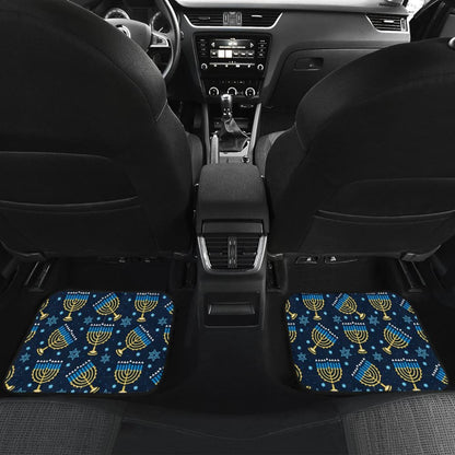 Hanukkah Blue Print Pattern Car Floor Mats 210201 - YourCarButBetter