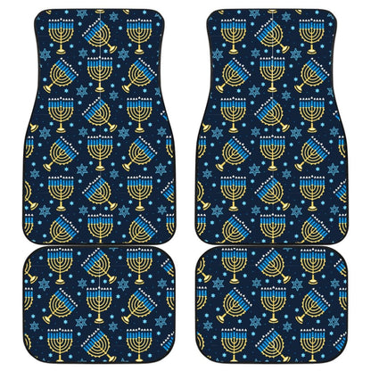 Hanukkah Blue Print Pattern Car Floor Mats 210201 - YourCarButBetter