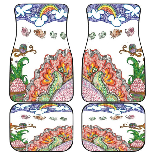 Happy Owls Car Floor Mats 094209 - YourCarButBetter