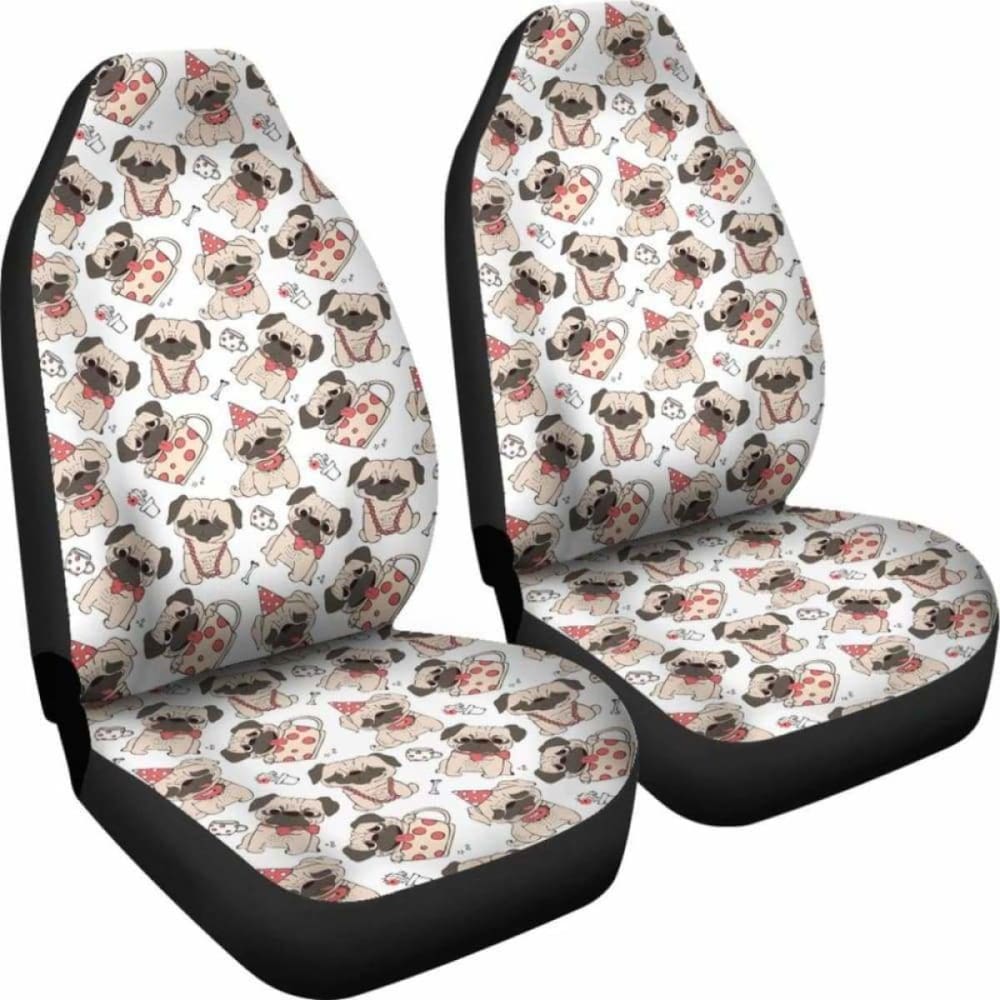 Happy Pug Car Seat Covers 102918 - YourCarButBetter