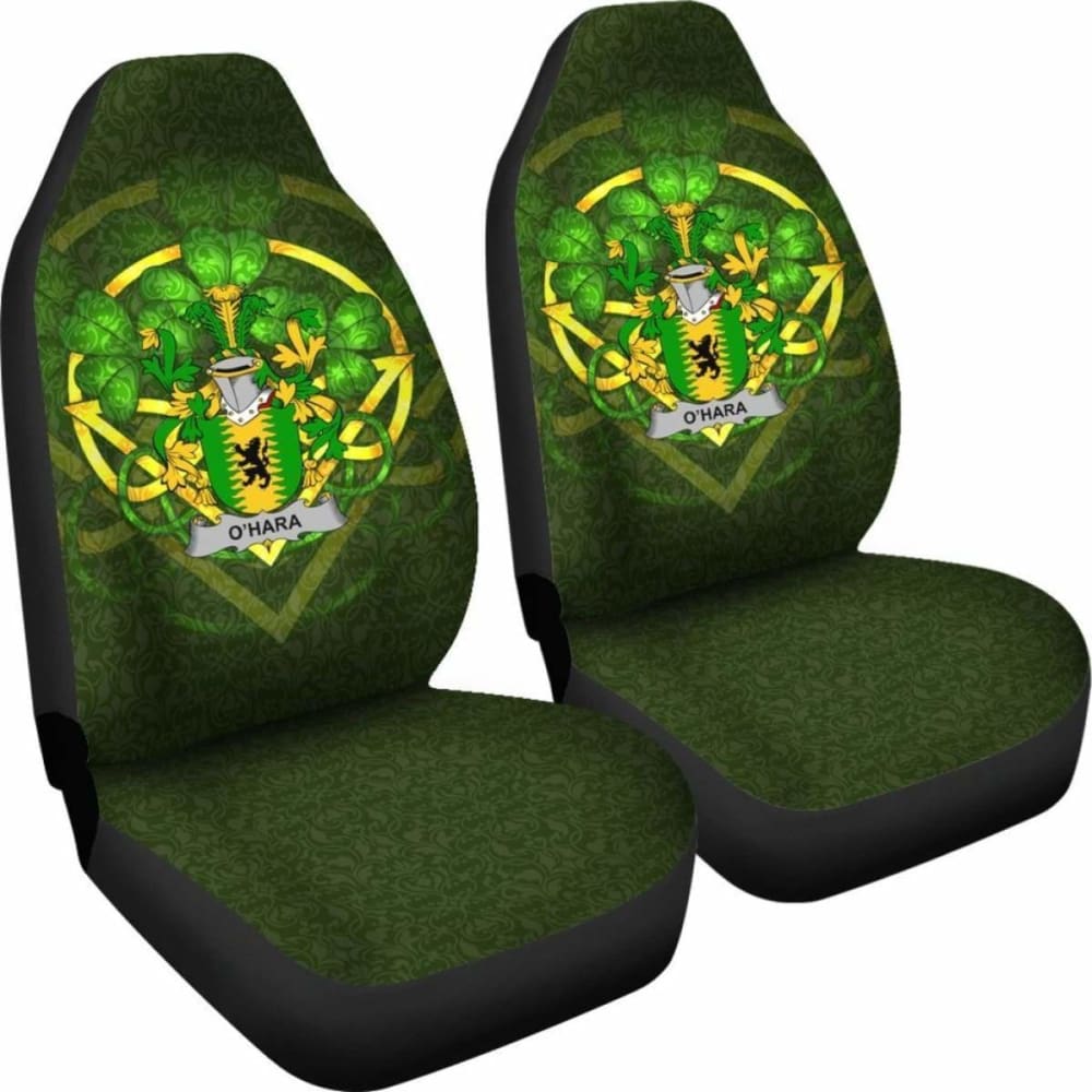 Hara Or O’Hara Ireland Car Seat Cover Celtic Shamrock (Set Of Two) 154230 - YourCarButBetter