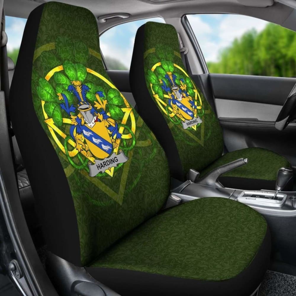Harding Ireland Car Seat Cover Celtic Shamrock (Set Of Two) 154230 - YourCarButBetter