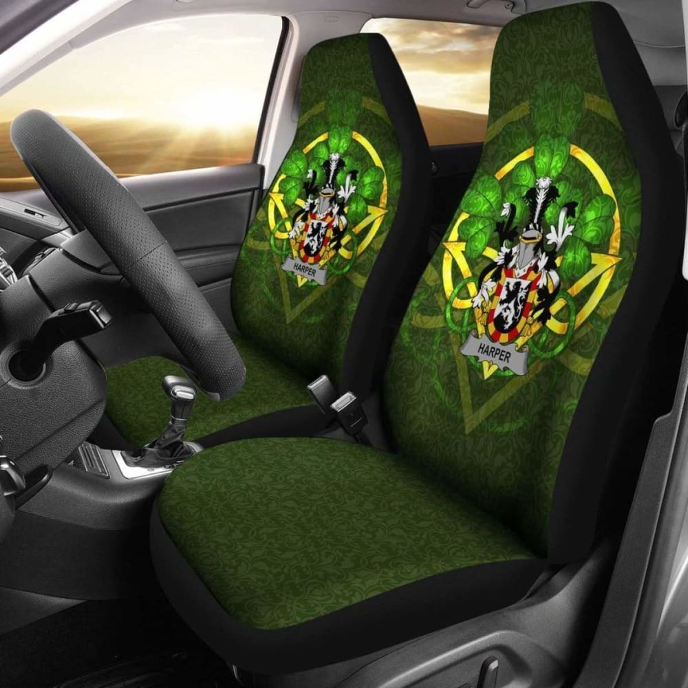 Harper Ireland Car Seat Cover Celtic Shamrock (Set Of Two) 154230 - YourCarButBetter
