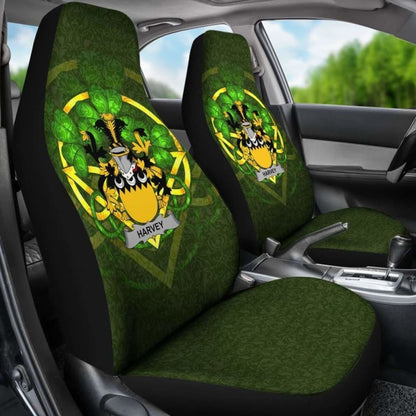 Harvey Or Hervey Ireland Car Seat Cover Celtic Shamrock (Set Of Two) 154230 - YourCarButBetter