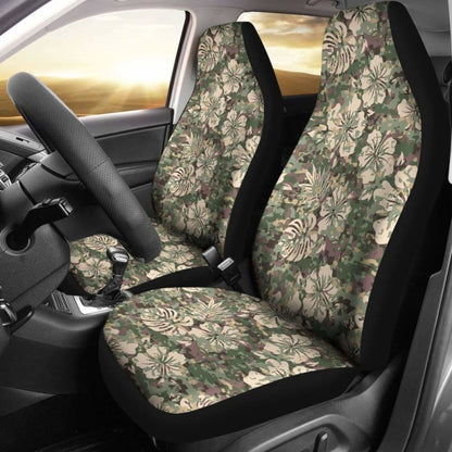 Hawaii Camo Hibiscus Palm Leaf Car Seat Covers 112608
