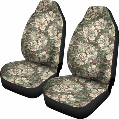 Hawaii Camo Hibiscus Palm Leaf Car Seat Covers 112608